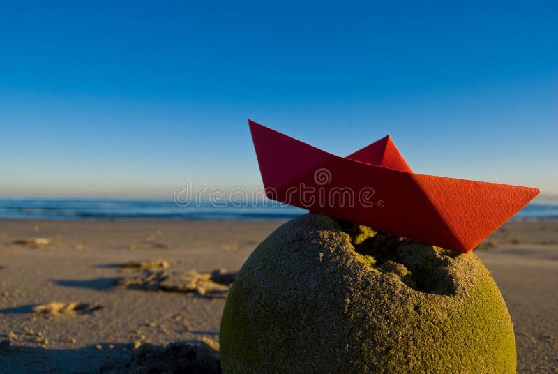 Papieren bootje stock foto's