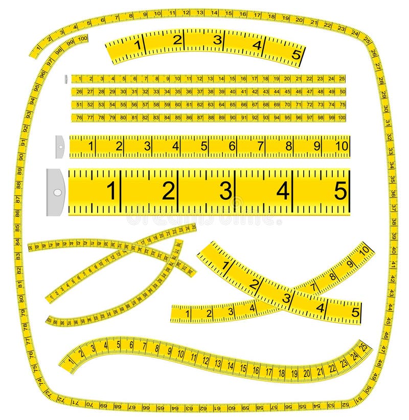 De Borstel die van de kunst tapeâ âMeasuring royalty-vrije illustratie De Borstel die van de kunst tapeâ âMeasuring royalty-vrije illustratie