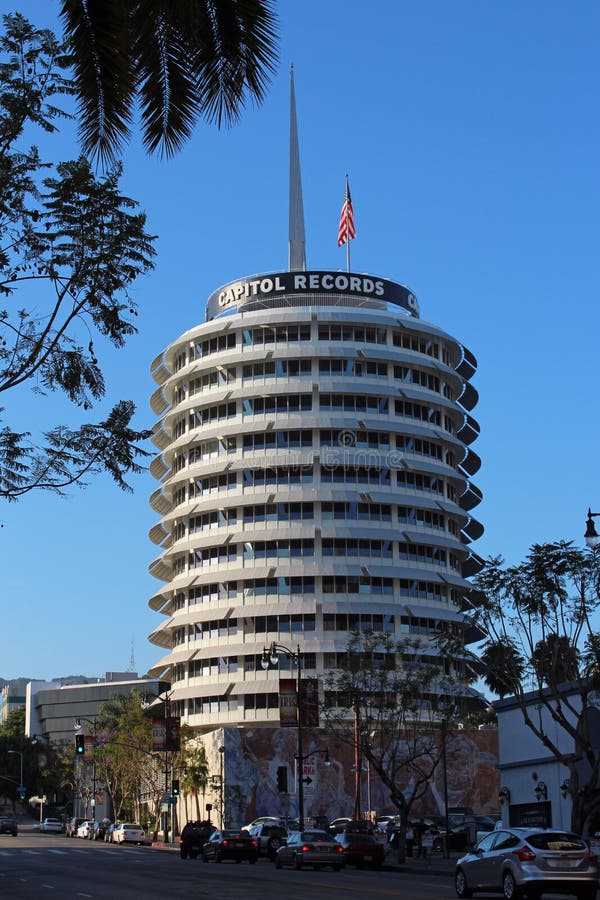 The Capitol Records Building, also known as the Capitol Records Tower, Hollywood Boulevard Commercial and Entertainment District, located in Hollywood, Los Angeles is a thirteen story tower designed by Welton Becket â€“ and one of the city's landmarks. The Capitol Records Building, also known as the Capitol Records Tower, Hollywood Boulevard Commercial and Entertainment District, located in Hollywood, Los Angeles is a thirteen story tower designed by Welton Becket â€“ and one of the city's landmarks.