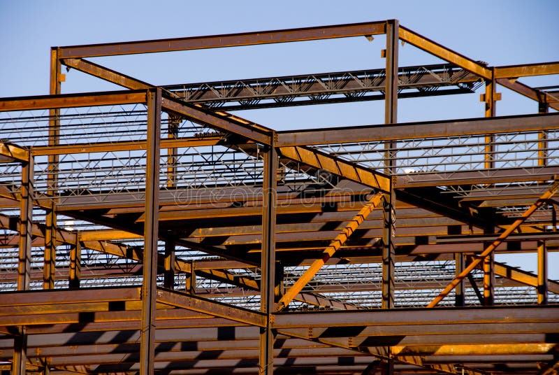 De Bouw van het Frame van de Bouw van het staal stock fotografie De Bouw van het Frame van de Bouw van het staal stock fotografie