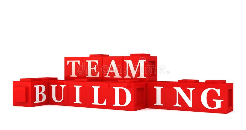 De bouw van het team teken stock illustratie De bouw van het team teken stock illustratie