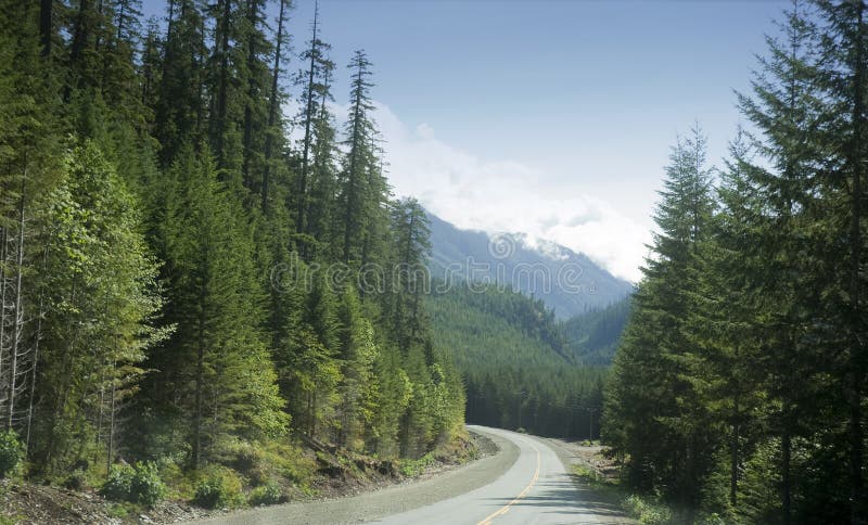 Country Road Construction Site - Vancouver Island, British Columbia, Canada. Country Road Construction Site - Vancouver Island, British Columbia, Canada