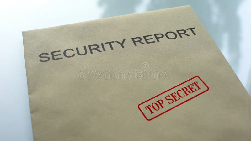 Security report top secret, seal stamped on folder with important documents, stock photo. Security report top secret, seal stamped on folder with important documents, stock photo