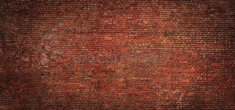 Large Old Red Brick Wall Background. Vintage Brickwall Texture. Panoramic Web banner or Wallpaper With Copy Space. Large Old Red Brick Wall Background. Vintage Brickwall Texture. Panoramic Web banner or Wallpaper With Copy Space.