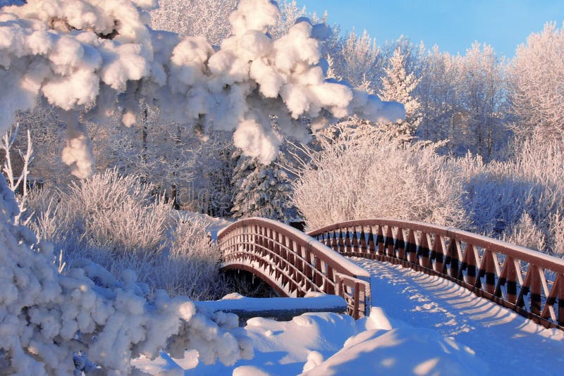 De brug van de winter