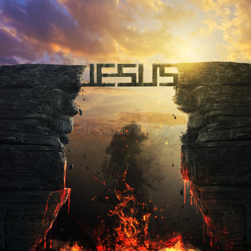 De brug van Jesus over brand