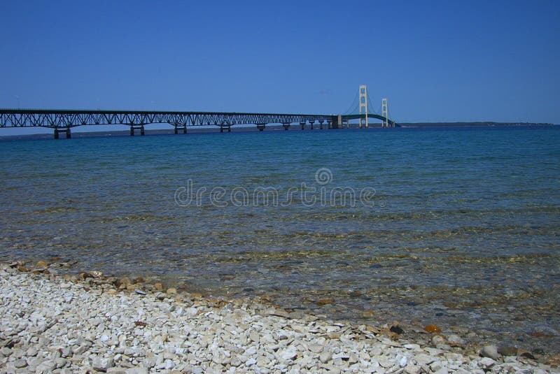De Brug van Mackinac in Michigan royalty-vrije stock fotografie De Brug van Mackinac in Michigan royalty-vrije stock fotografie