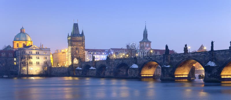 De brug van Praag Charles stock foto's De brug van Praag Charles stock foto's