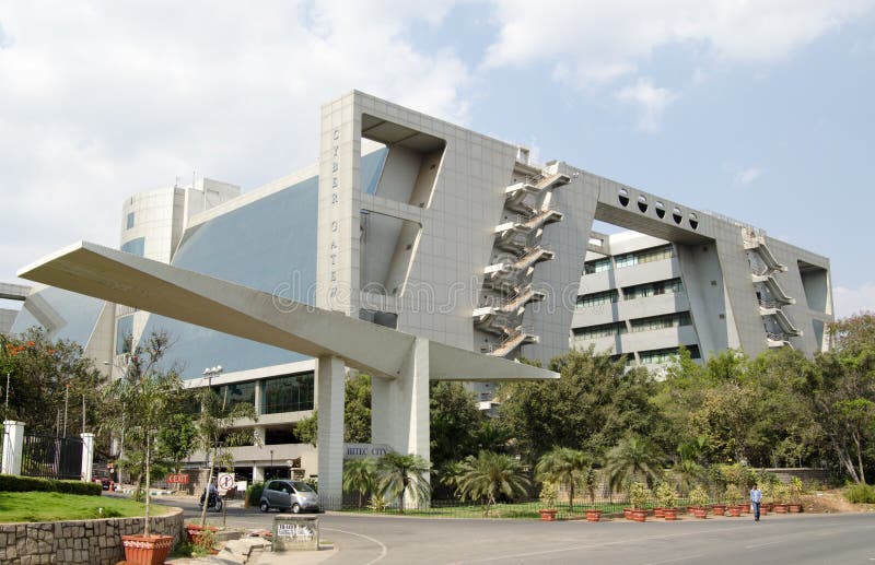 De bureaus van de Gateway van Cyber, Hyderabad royalty-vrije stock afbeelding De bureaus van de Gateway van Cyber, Hyderabad royalty-vrije stock afbeelding