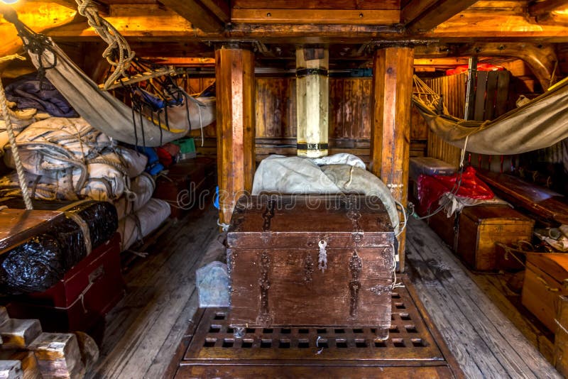De cabine van de piraatbemanning