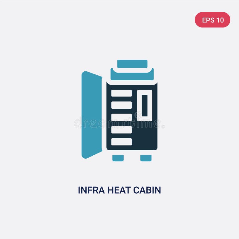 De cabine vectorpictogram van de twee kleuren infra hitte van saunaconcept het geïsoleerde blauwe infra vector het tekensymbool v royalty-vrije illustratie De cabine vectorpictogram van de twee kleuren infra hitte van saunaconcept het geïsoleerde blauwe infra vector het tekensymbool v royalty-vrije illustratie