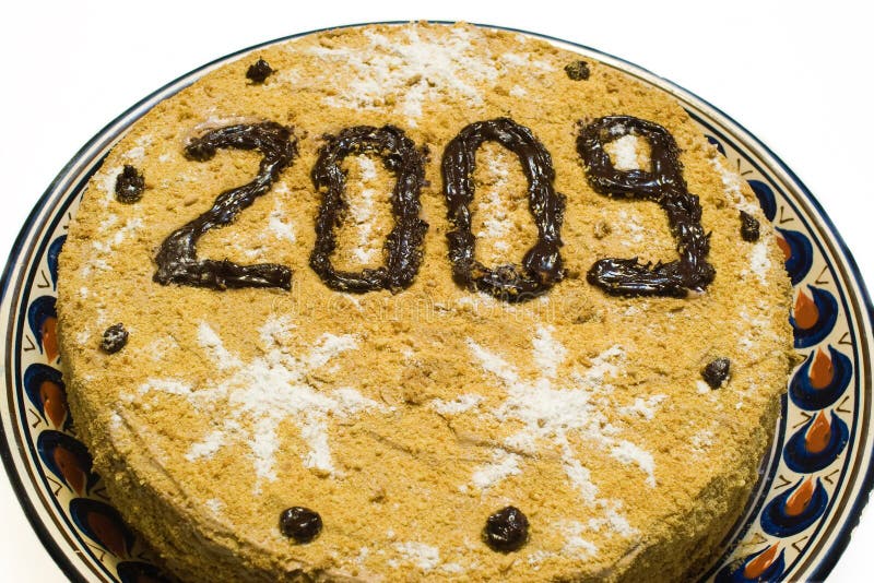 De cake 2009 van het nieuwjaar