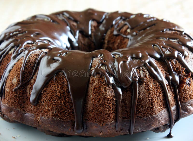 Chocolade Bundt Cake stock fotografie
