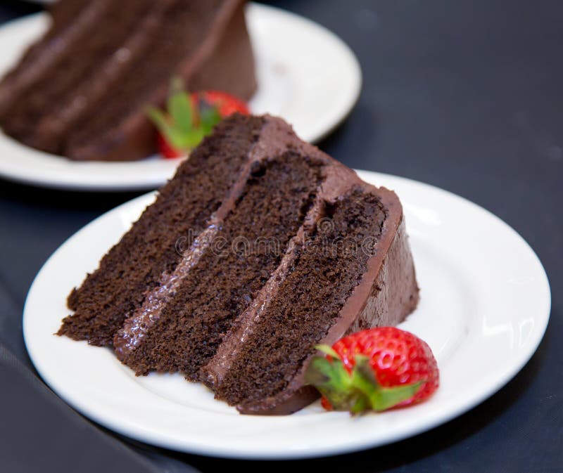 De Cake van de chocoladelaag - plak royalty-vrije stock afbeelding De Cake van de chocoladelaag - plak royalty-vrije stock afbeelding