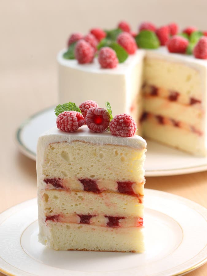 Frambozenkoek royalty-vrije stock afbeelding