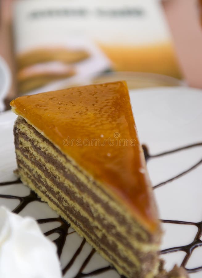 De Cake van de karamel royalty-vrije stock fotografie De Cake van de karamel royalty-vrije stock fotografie