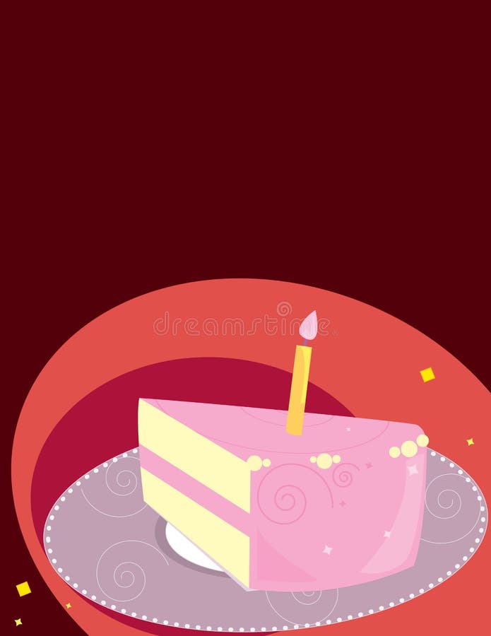 De cakeplak van de verjaardag vector illustratie De cakeplak van de verjaardag vector illustratie
