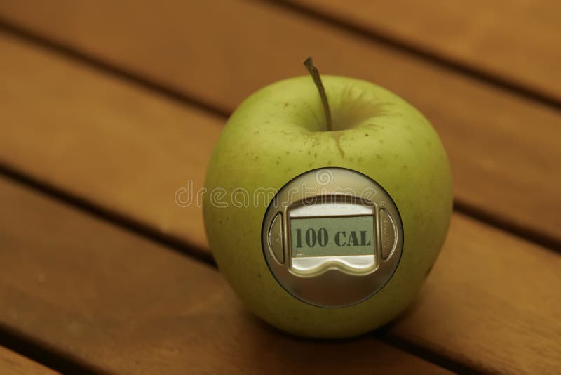 De caloriemeter van de appel