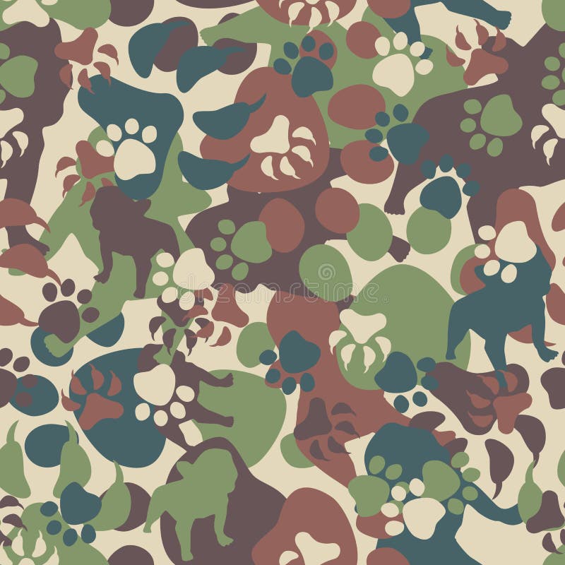 De camouflagepatroon van de hond