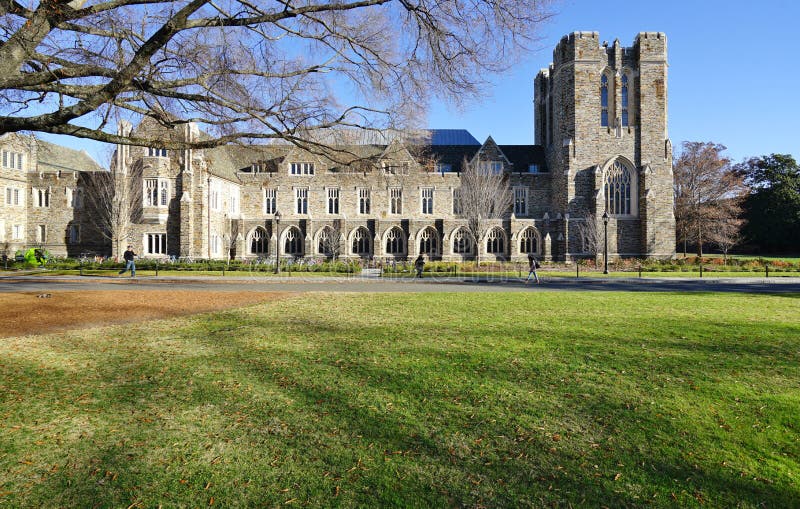 De campus van Duke University in Durham, Noord-Carolina