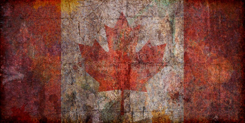 De Canadese Vlag van Grunge royalty-vrije illustratie De Canadese Vlag van Grunge royalty-vrije illustratie