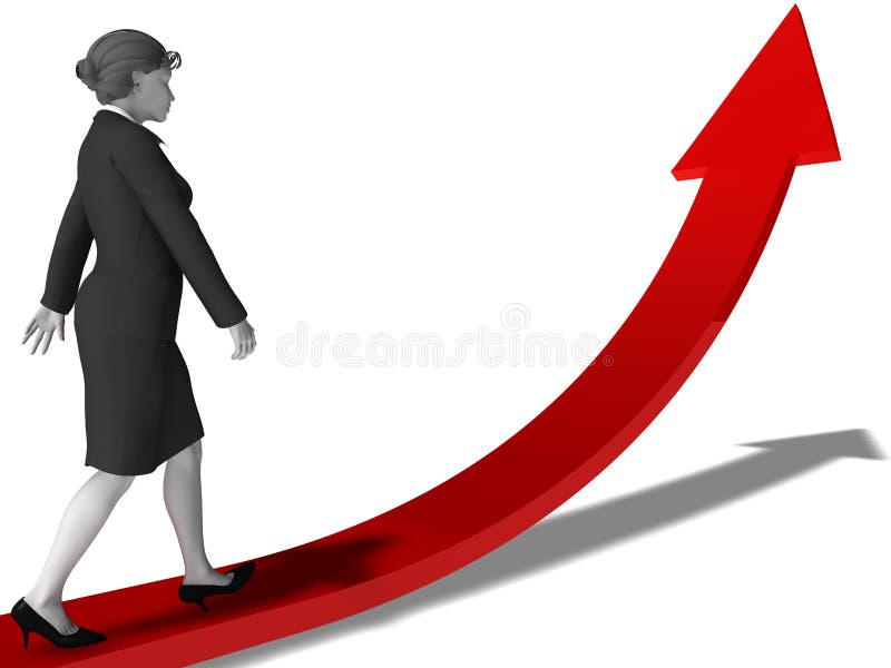 De Carrière van de vrouw stock illustratie De Carrière van de vrouw stock illustratie