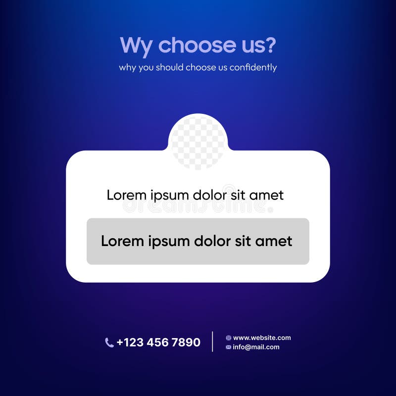 De ce să alegem Noi Post Design Modern Social Media Post Design cu Mărturia clienților. NewWhy Choice Us Post Design Modern Social Media Post Design cu mărturia clientului