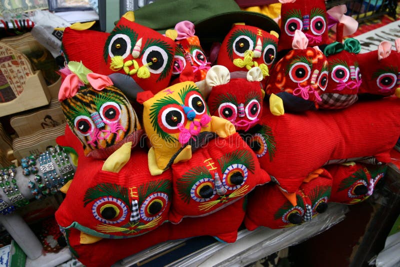 Chinese tijgerkop schoenen royalty-vrije stock foto's