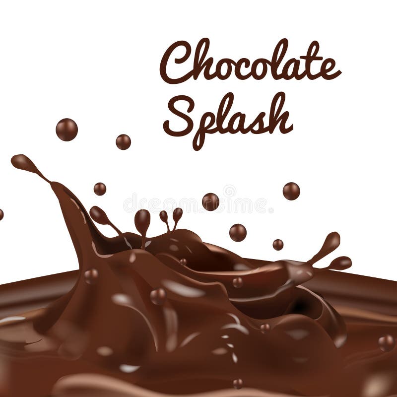 De chocoladeplons met daling en echt voelt stock illustratie De chocoladeplons met daling en echt voelt stock illustratie