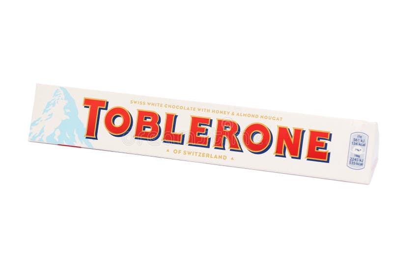 De Chocolat Blanc Toblerone En Emballage De Détail Image éditorial - Image  du fond, brouillé: 170326185