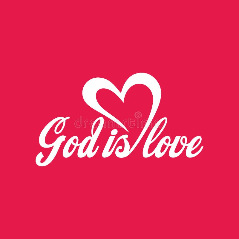 De christelijke van letters voorziende `-God is liefde ` royalty-vrije illustratie De christelijke van letters voorziende `-God is liefde ` royalty-vrije illustratie