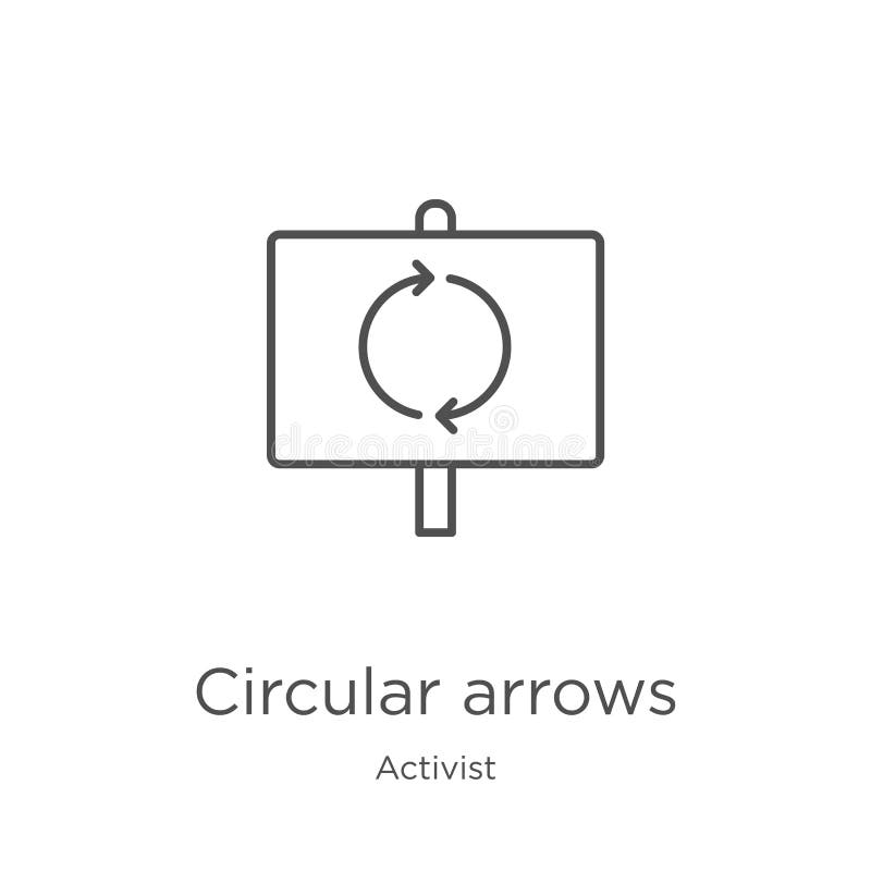 de cirkelvector van het pijlenpictogram van activisteninzameling De dunne van het het overzichtspictogram van lijn cirkelpijlen v vector illustratie de cirkelvector van het pijlenpictogram van activisteninzameling De dunne van het het overzichtspictogram van lijn cirkelpijlen v vector illustratie