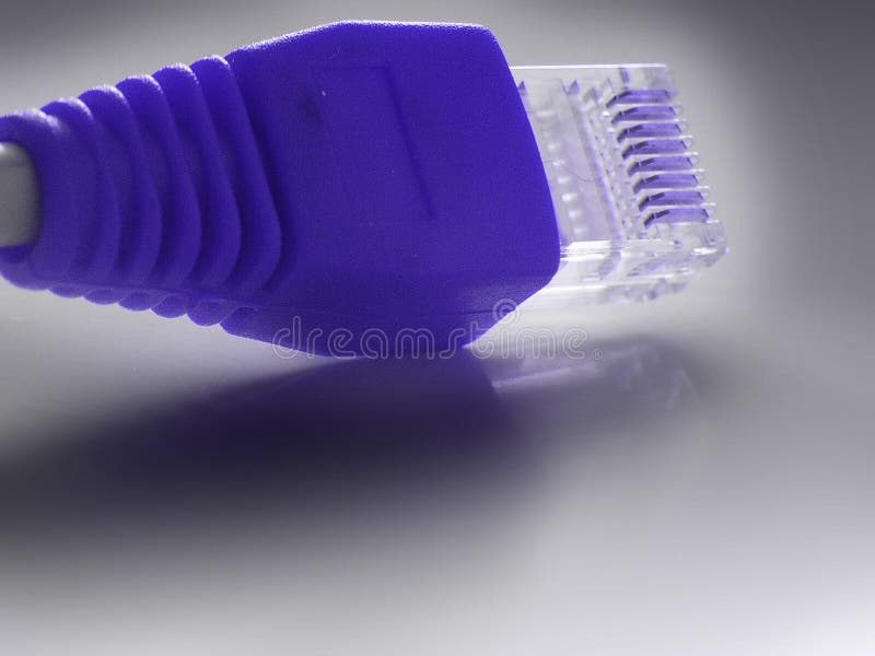 De close-up van het netwerk rj45 plugin stock foto De close-up van het netwerk rj45 plugin stock foto
