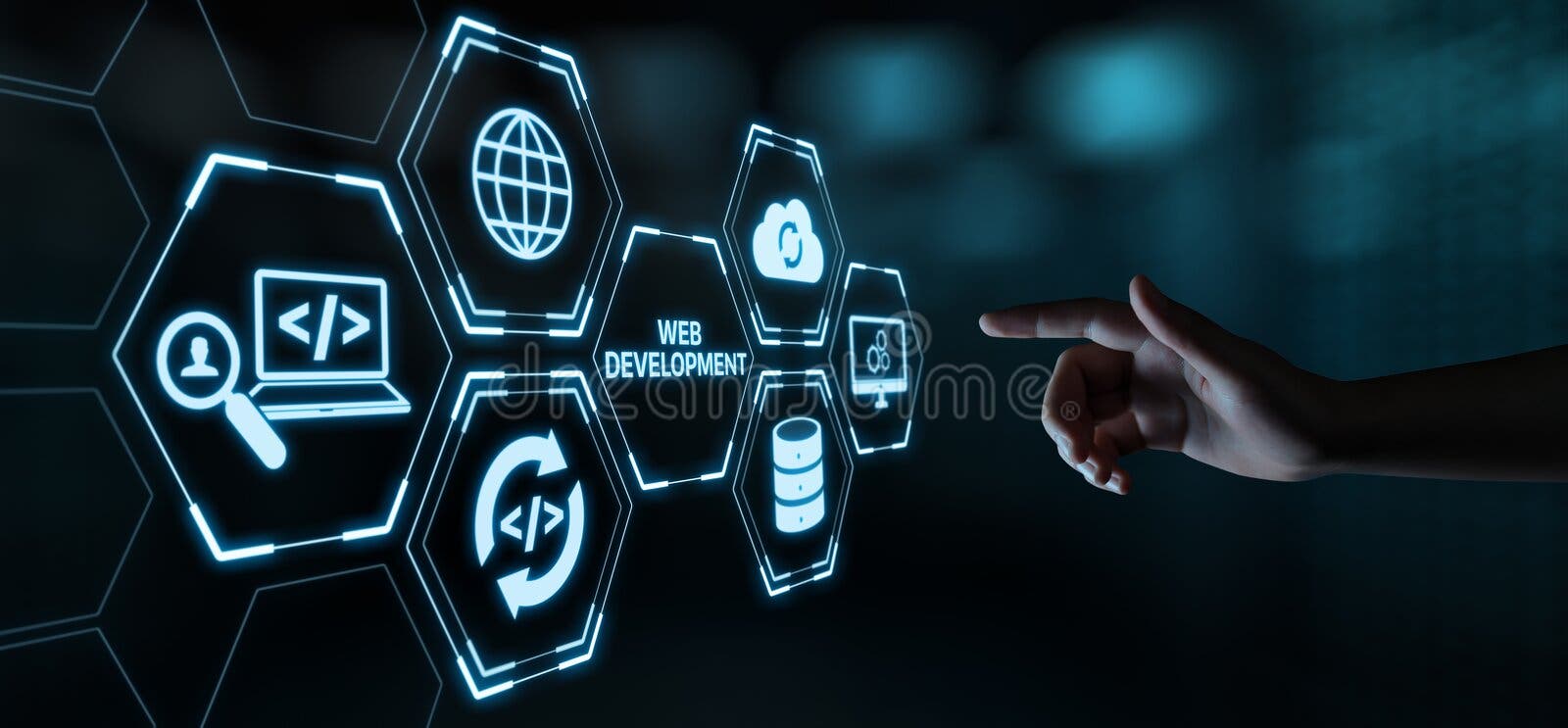 De Codage die van de Webontwikkeling Internet-Technologie Bedrijfsconcept programmeren De Codage die van de Webontwikkeling Internet-Technologie Bedrijfsconcept programmeren