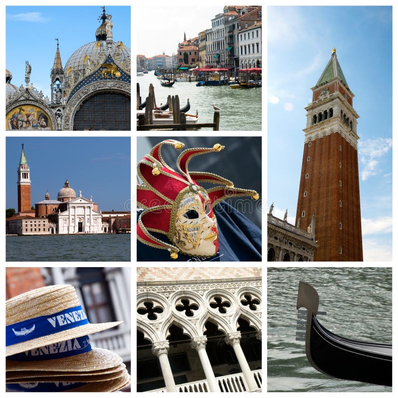 De collage van Venetië - Italië De collage van Venetië - Italië