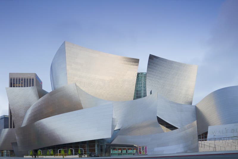 Los Angeles, USA - May 11, 2011: Walt Disney Concert facade on May 11, 2011. The concert hall houses the Los Angeles Philharmonic Orchestra and is a design by architect Frank Gehry. Los Angeles, USA - May 11, 2011: Walt Disney Concert facade on May 11, 2011. The concert hall houses the Los Angeles Philharmonic Orchestra and is a design by architect Frank Gehry.