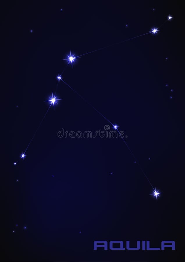 De constellatie van de Aquilaster vector illustratie De constellatie van de Aquilaster vector illustratie