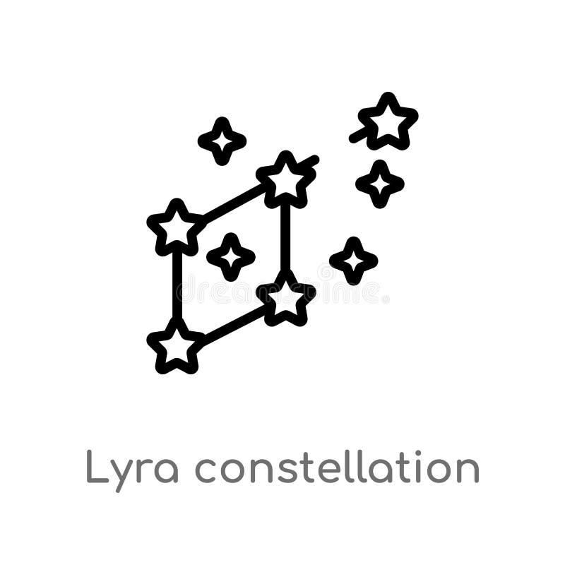 de constellatie vectorpictogram van overzichtslyra de ge?soleerde zwarte eenvoudige illustratie van het lijnelement van astronomi stock illustratie de constellatie vectorpictogram van overzichtslyra de ge?soleerde zwarte eenvoudige illustratie van het lijnelement van astronomi stock illustratie