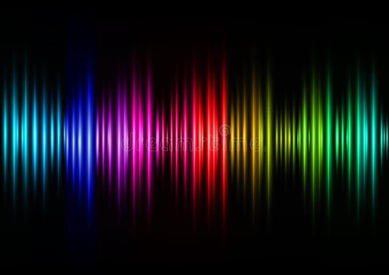 Vectorontwerp van kleurrijke geluidsgolven stock illustratie