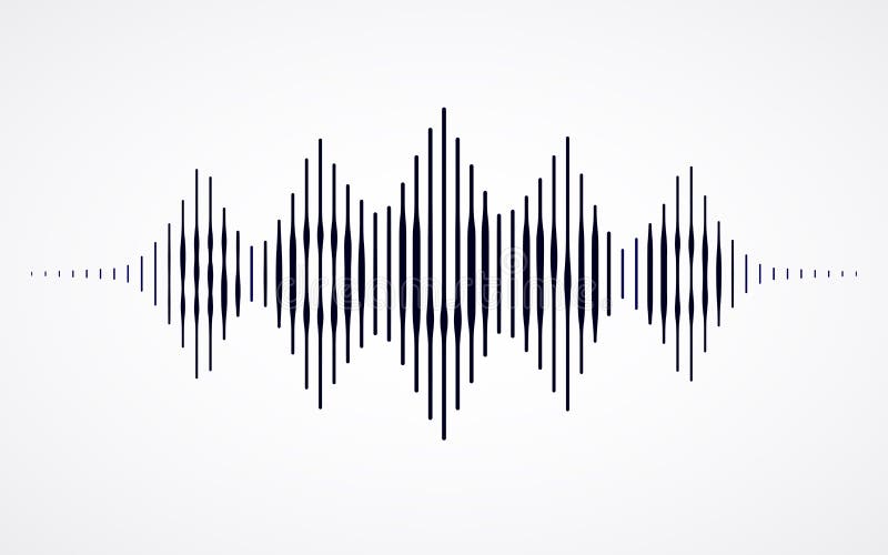 Muziekgeluidgolven stock illustratie