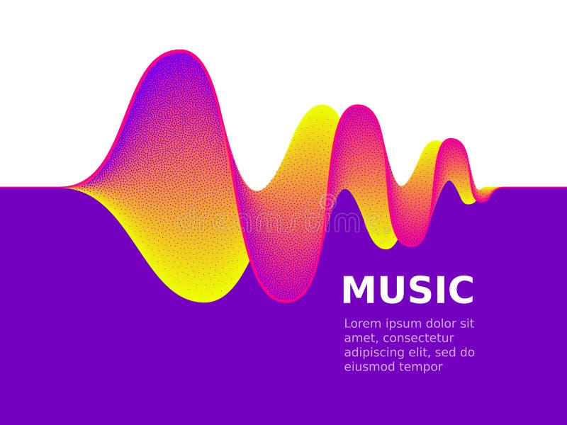 Muziekgeluidgolven vector illustratie