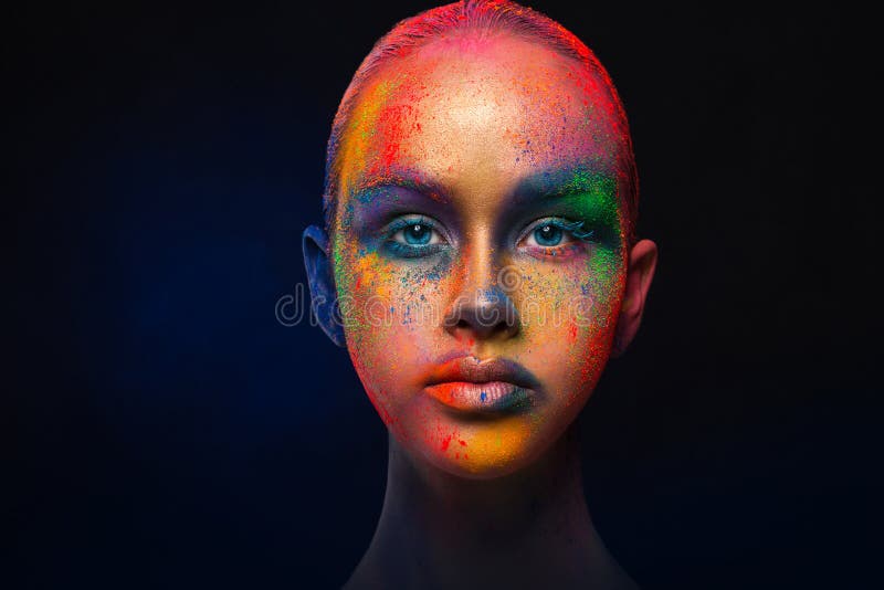 De creatieve kunst van maakt omhoog, het portret van de mannequinclose-up royalty-vrije stock foto's De creatieve kunst van maakt omhoog, het portret van de mannequinclose-up royalty-vrije stock foto's
