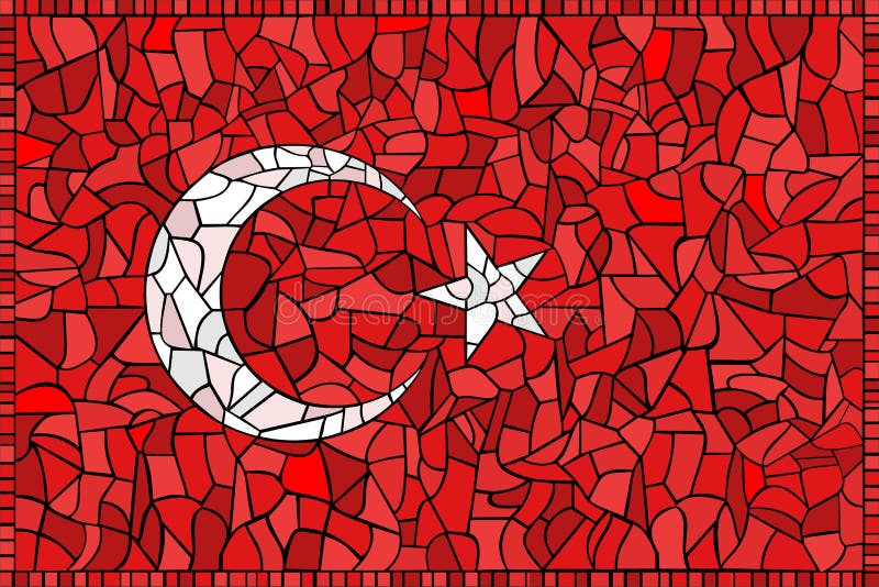 Creatieve TURKSE nationale vlag royalty-vrije illustratie