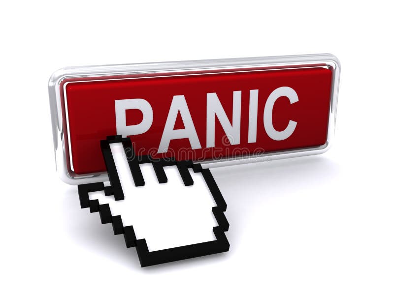 De Curseur van de computer en de Sleutel van de Paniek vector illustratie De Curseur van de computer en de Sleutel van de Paniek vector illustratie
