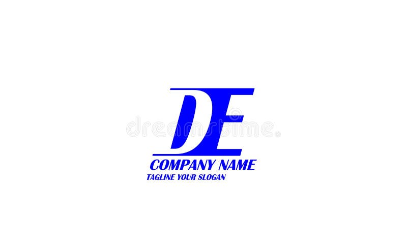 DE, D E Letter Logo Vector Design. Stock Vector - Illustration of name ...