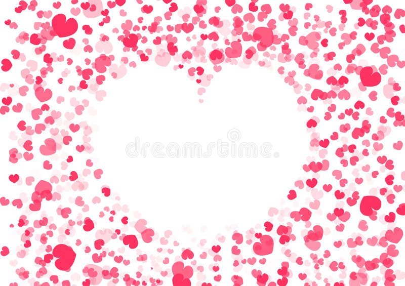 De dagachtergrond van Valentine, het kader van de hartvorm, confettien dalende document decoratie van liefde vector abstracte ill vector illustratie De dagachtergrond van Valentine, het kader van de hartvorm, confettien dalende document decoratie van liefde vector abstracte ill vector illustratie