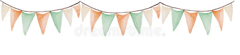 De Dagbanner van waterverfheilige Patrick ` s Vlaggenornament Voor ontwerp, druk of achtergrond stock illustratie De Dagbanner van waterverfheilige Patrick ` s Vlaggenornament Voor ontwerp, druk of achtergrond stock illustratie