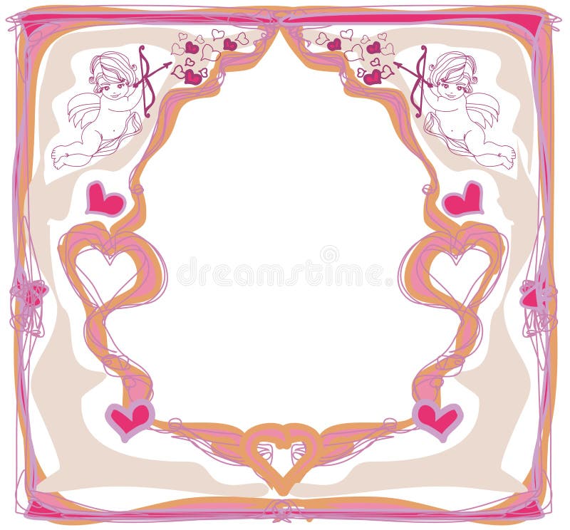 De dagkaart van de gelukkige valentijnskaart stock illustratie De dagkaart van de gelukkige valentijnskaart stock illustratie