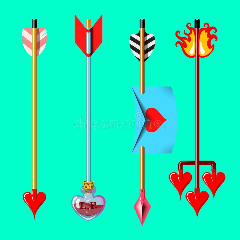 De dagpijlen van Valentine ` s stock illustratie De dagpijlen van Valentine ` s stock illustratie