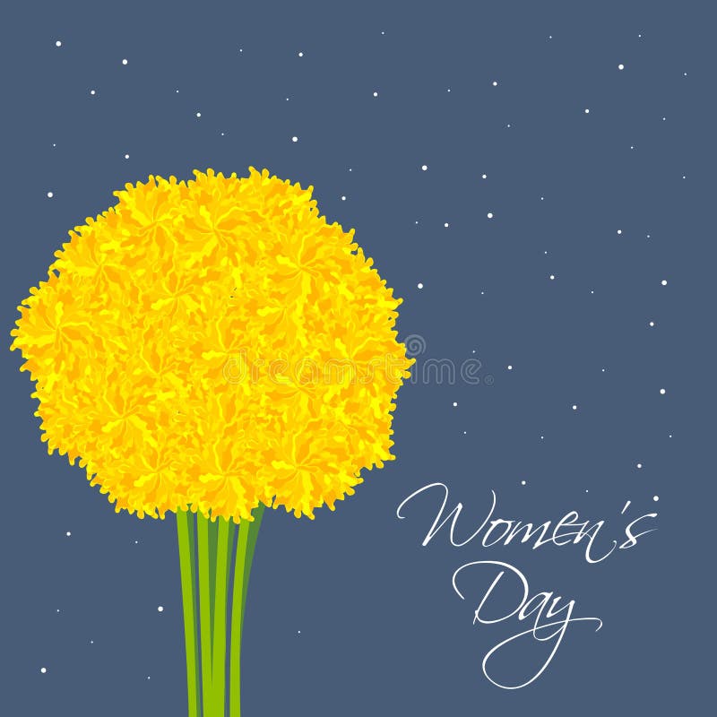 De Dagviering van internationale Vrouwen met bloemboeket stock illustratie De Dagviering van internationale Vrouwen met bloemboeket stock illustratie